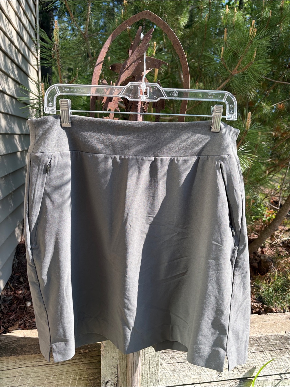 Athleta Gray Athletic Skort with Side Zip Pockets size 14T